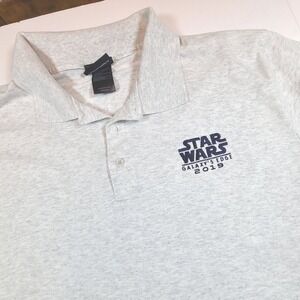Star Wars Galaxy's Edge Disneyland 2019 Polo Shirt Mens Gray